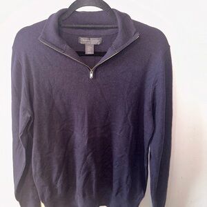 Christian Lacroix 100% Merino Wool Quarter Zip Pullover Sweater Size M